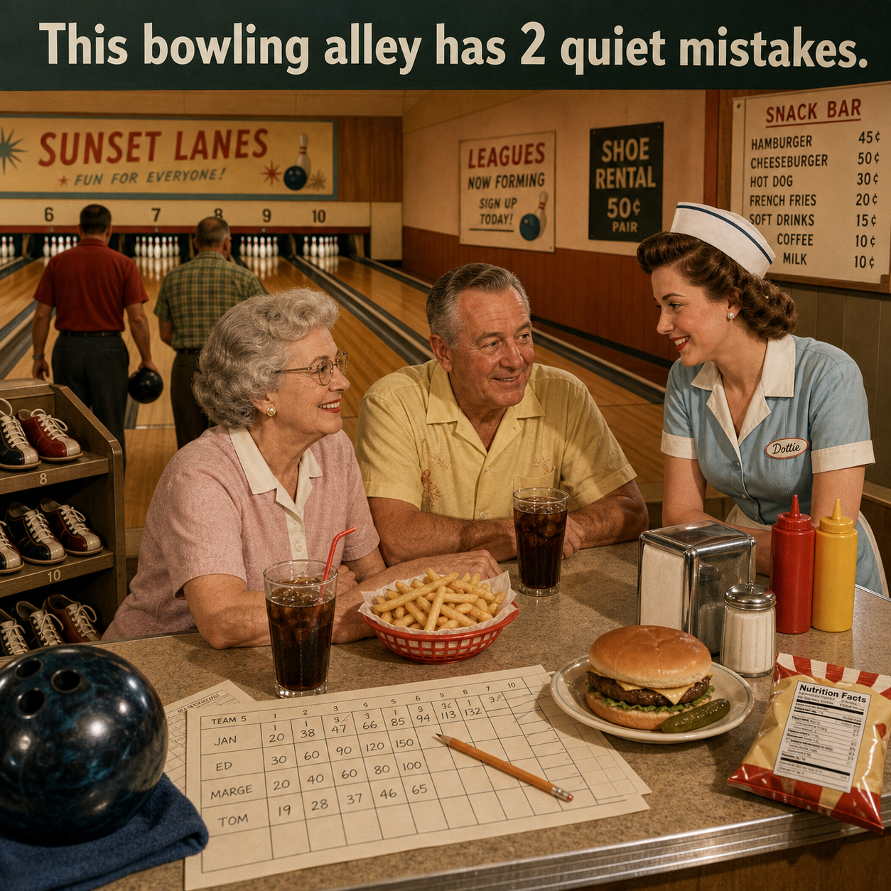 Answer: Two Modern Mistakes at the Bowling Alley
