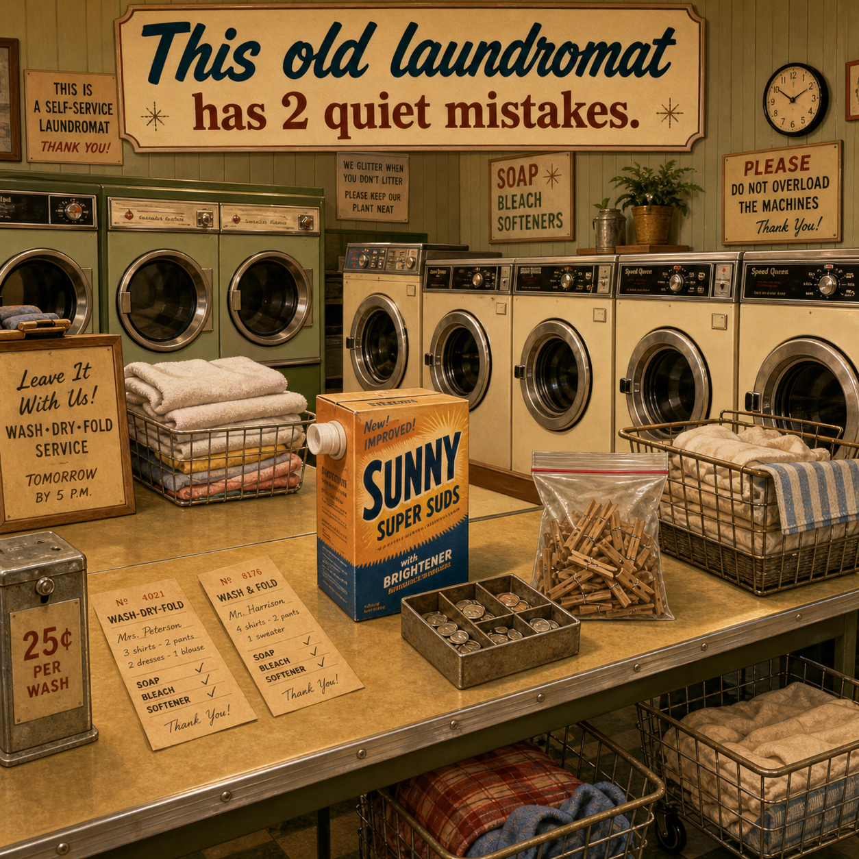 Answer: Two Mistakes in the Old Laundromat