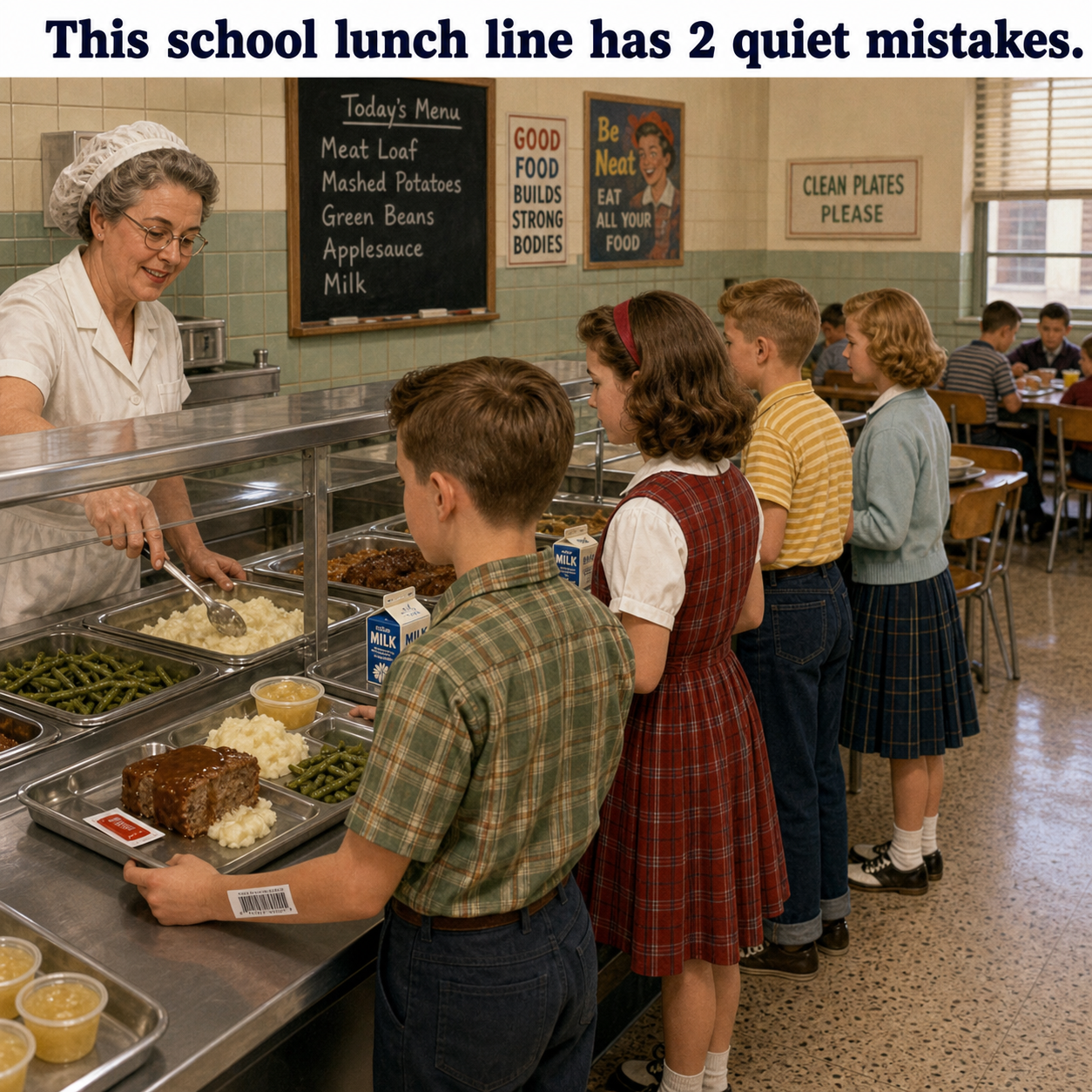 Answer: Two Modern Mistakes in the School Cafeteria