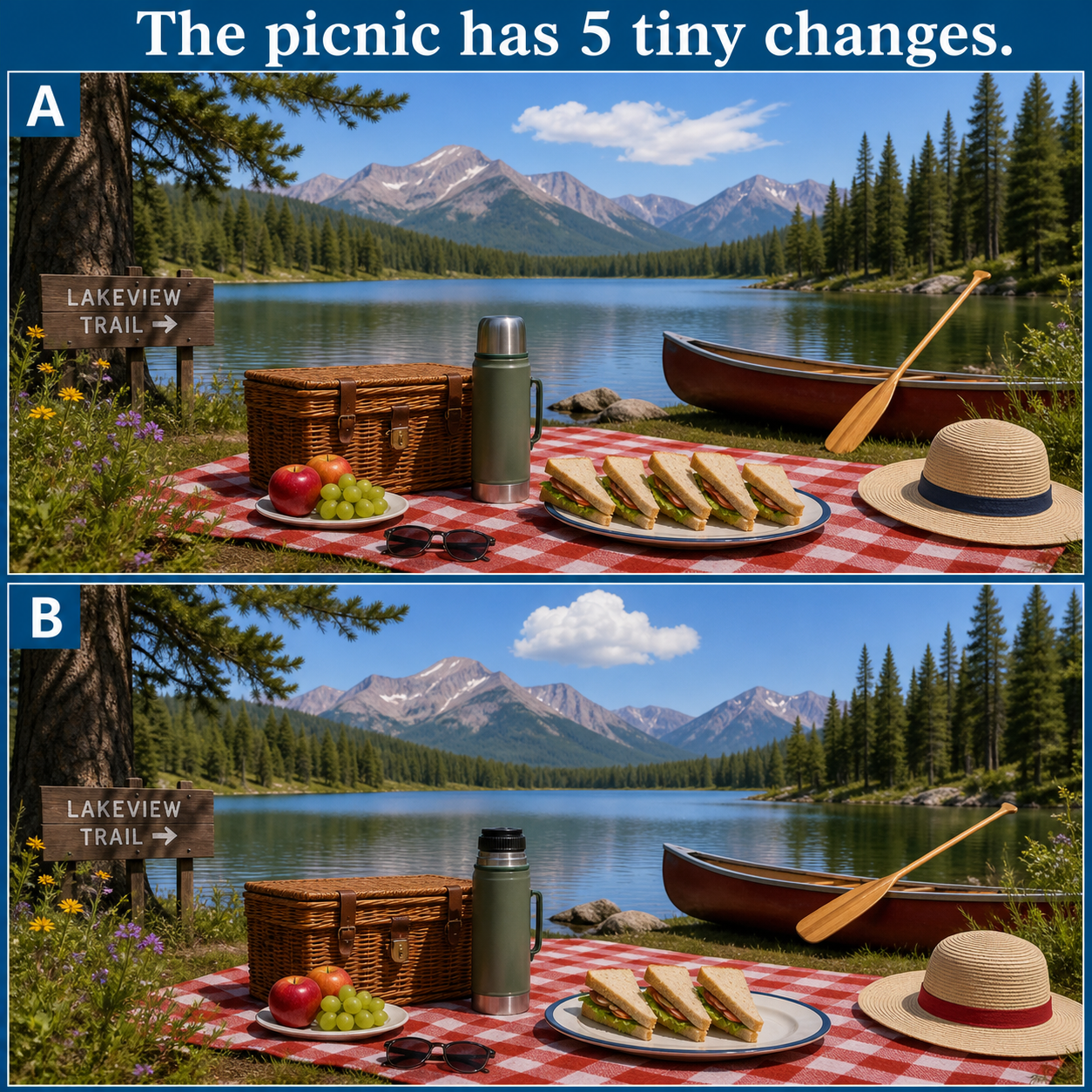 Answer: Five Lakeside Picnic Differences