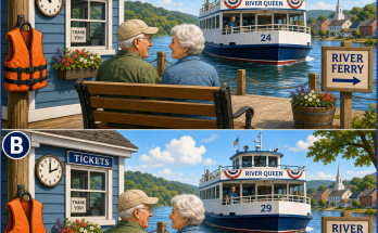 Answer: Five Differences at the River Ferry Dock