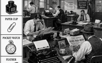 Answer: The Feather in the Newspaper Office Puzzle