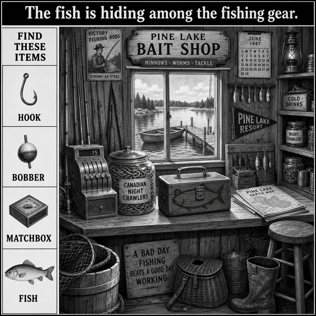 Answer: The Fish in the Bait Shop Puzzle