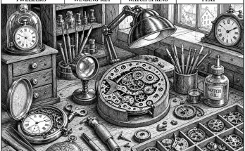 Answer: Four Hidden Objects on the Watchmaker Bench