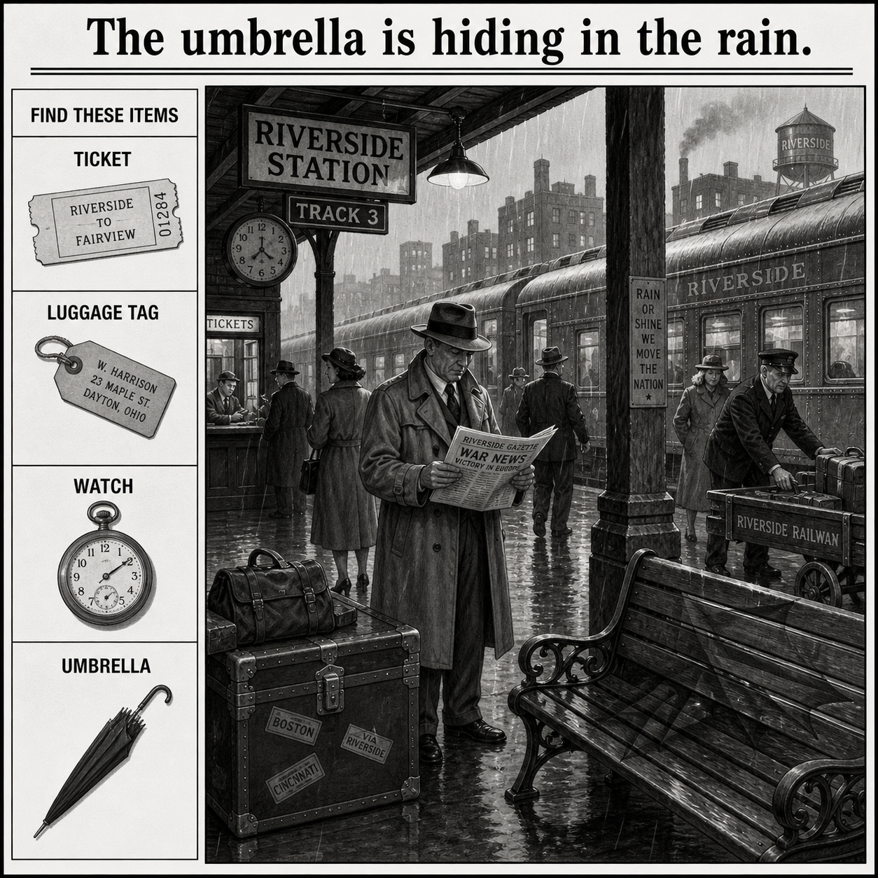 Answer: The Umbrella at the Train Station