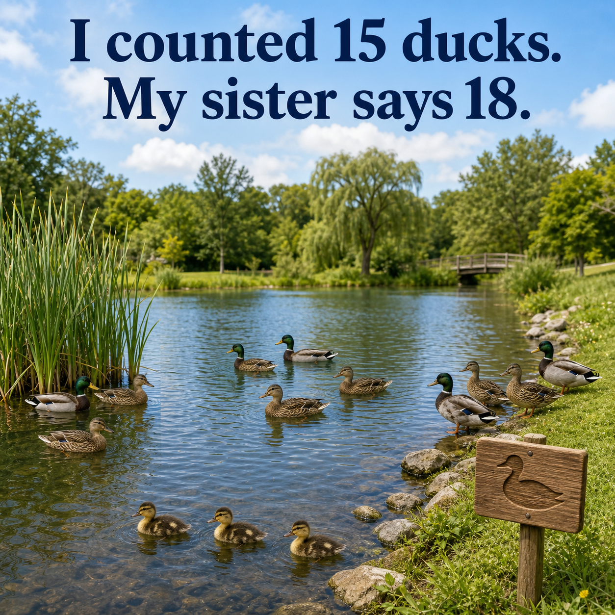 Answer: How Many Ducks Are at the County Pond