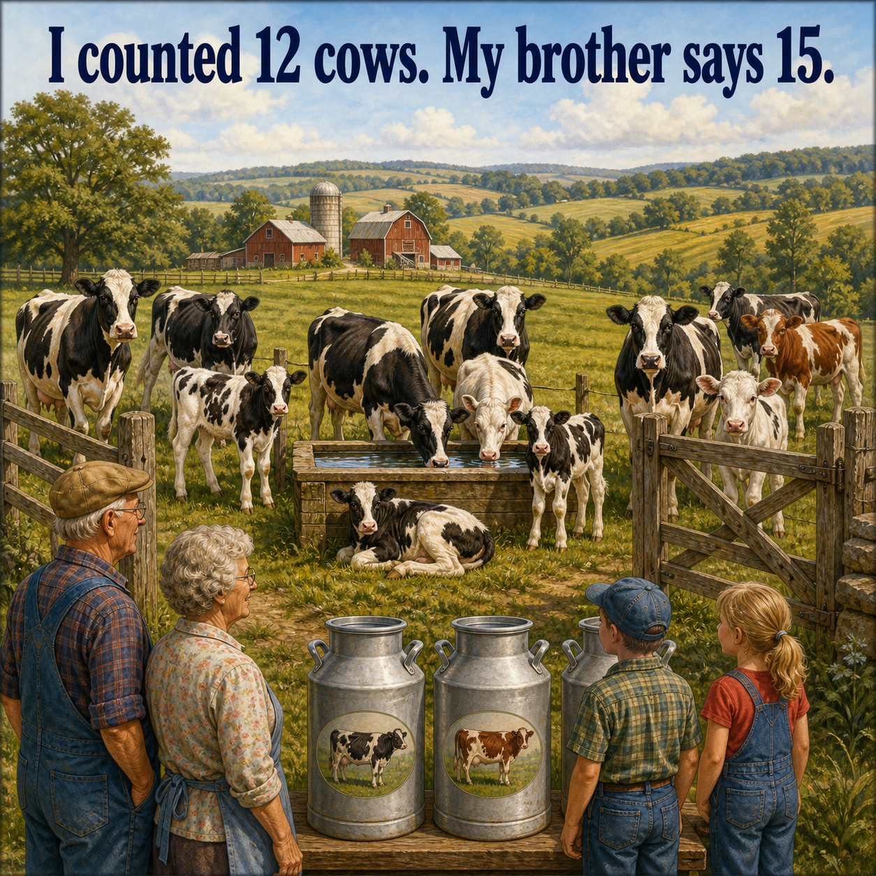 Answer: How Many Cows Are in the Dairy Pasture?