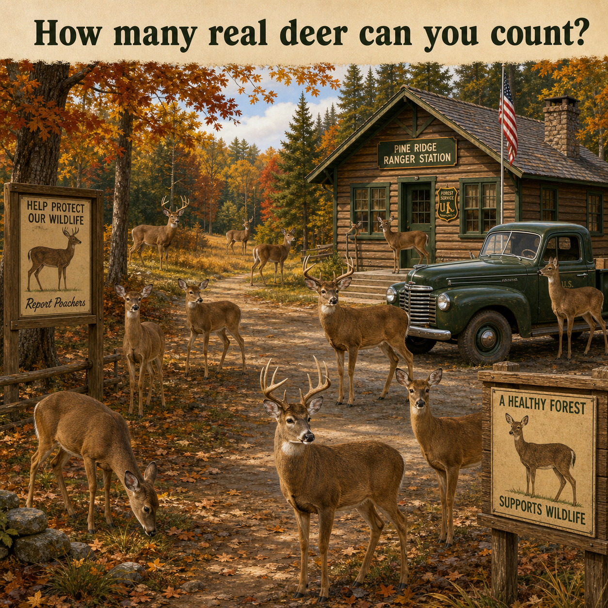 Answer: Counting the Deer Near the Forest Ranger Station