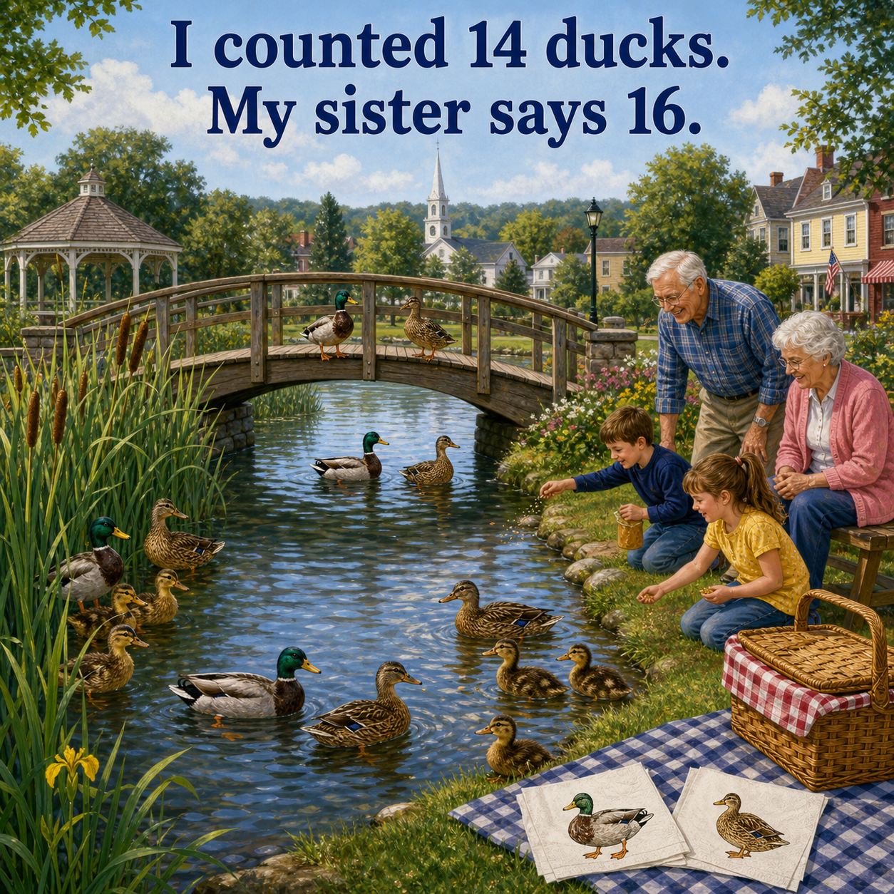 Answer: How Many Ducks Are at the Town Pond?