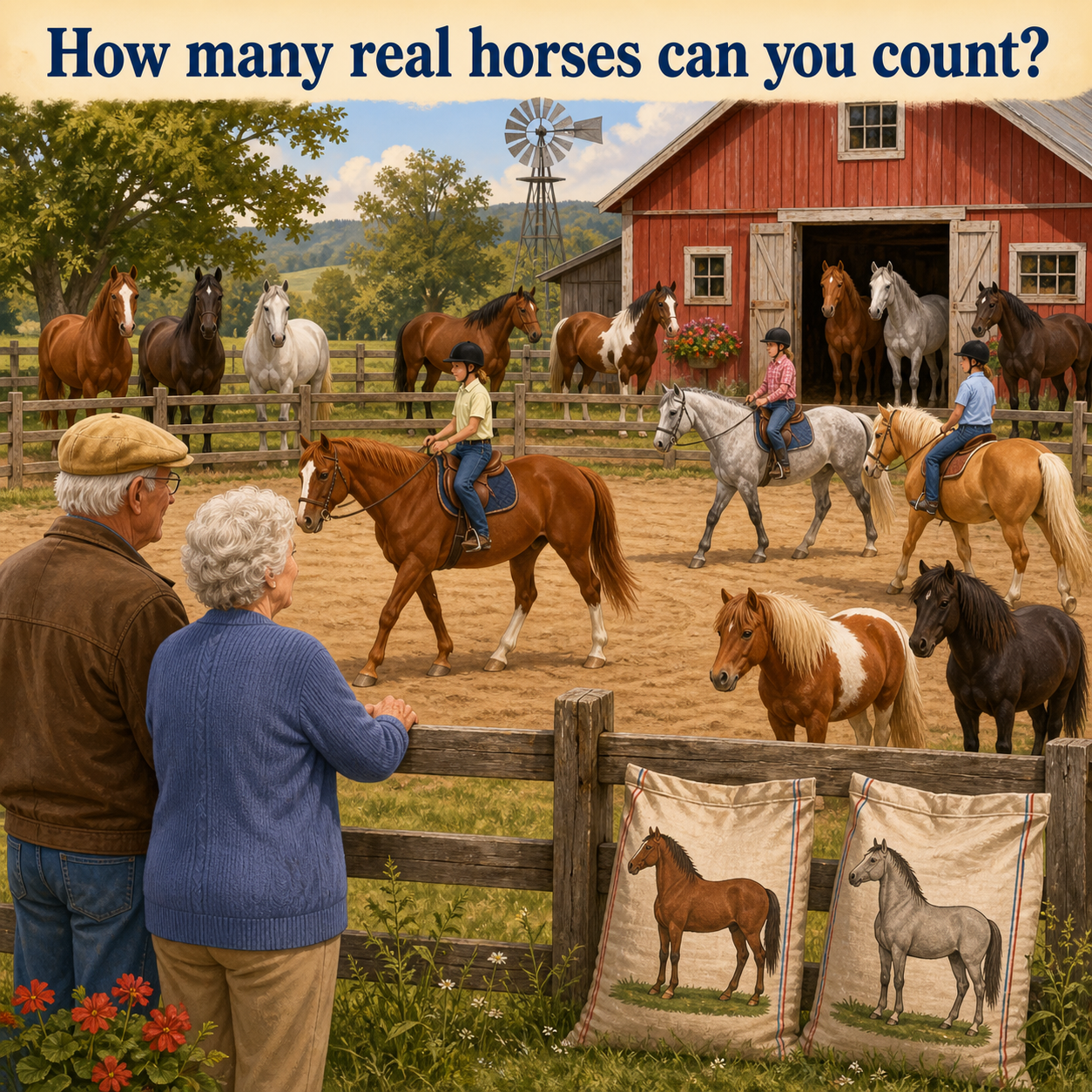 Answer: Counting the Horses at the Youth Riding Lesson