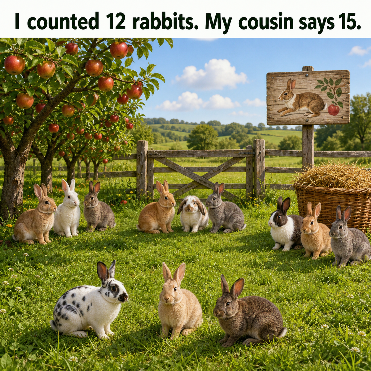 Answer: How Many Rabbits Are in the Orchard?
