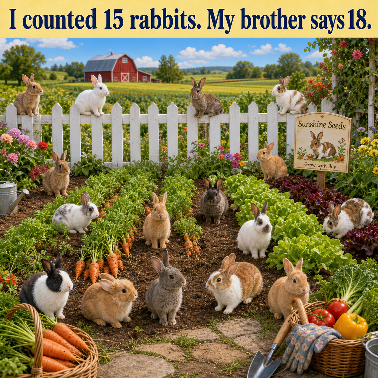 Answer: Counting the Rabbits in the Vegetable Garden