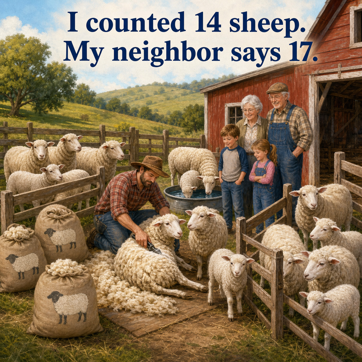 Answer: How Many Sheep Are at the Shearing Day?
