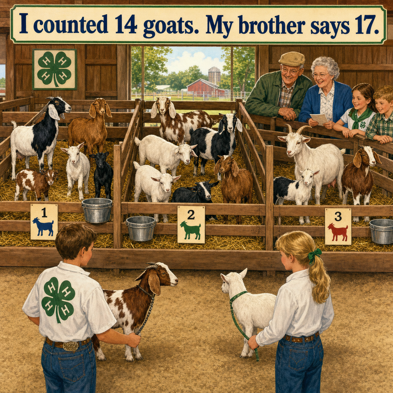 Answer: How Many Goats Are in the 4-H Barn?