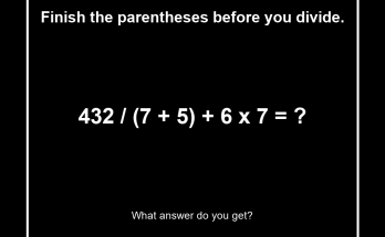 Answer: 432 Divided by (7 + 5) Plus 6 Times 7