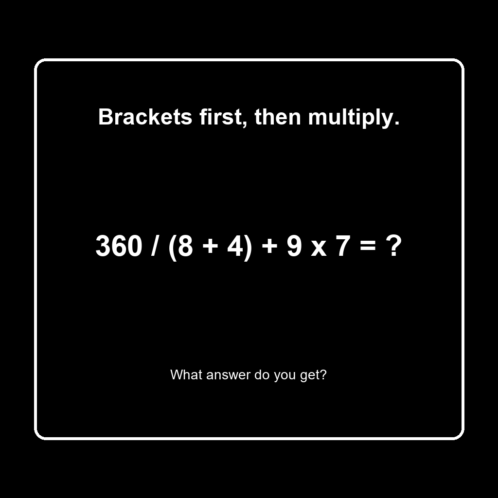 Answer: The Order-of-Operations Math Puzzle
