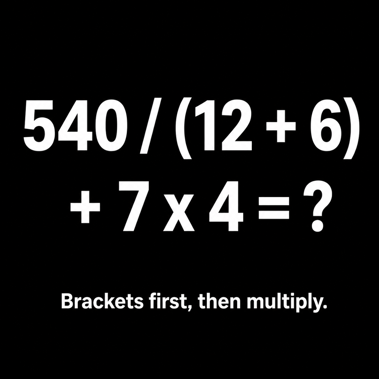 Answer: The Order-of-Operations Math Puzzle