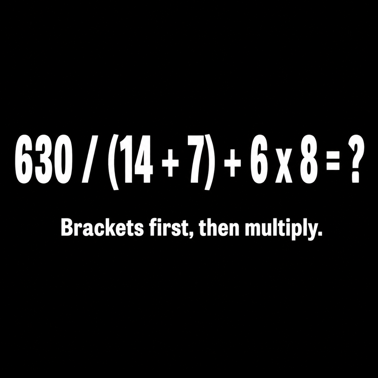 Answer: The Order-of-Operations Math Puzzle