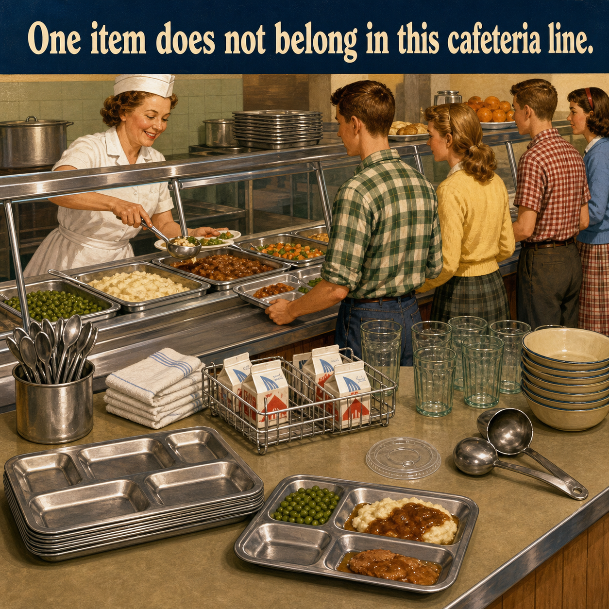Answer: What Does Not Belong in the Old Cafeteria?