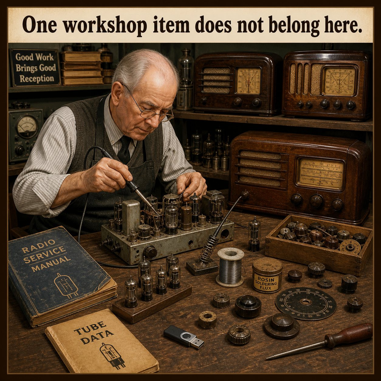Answer: The Out-of-Place Radio Shop Item