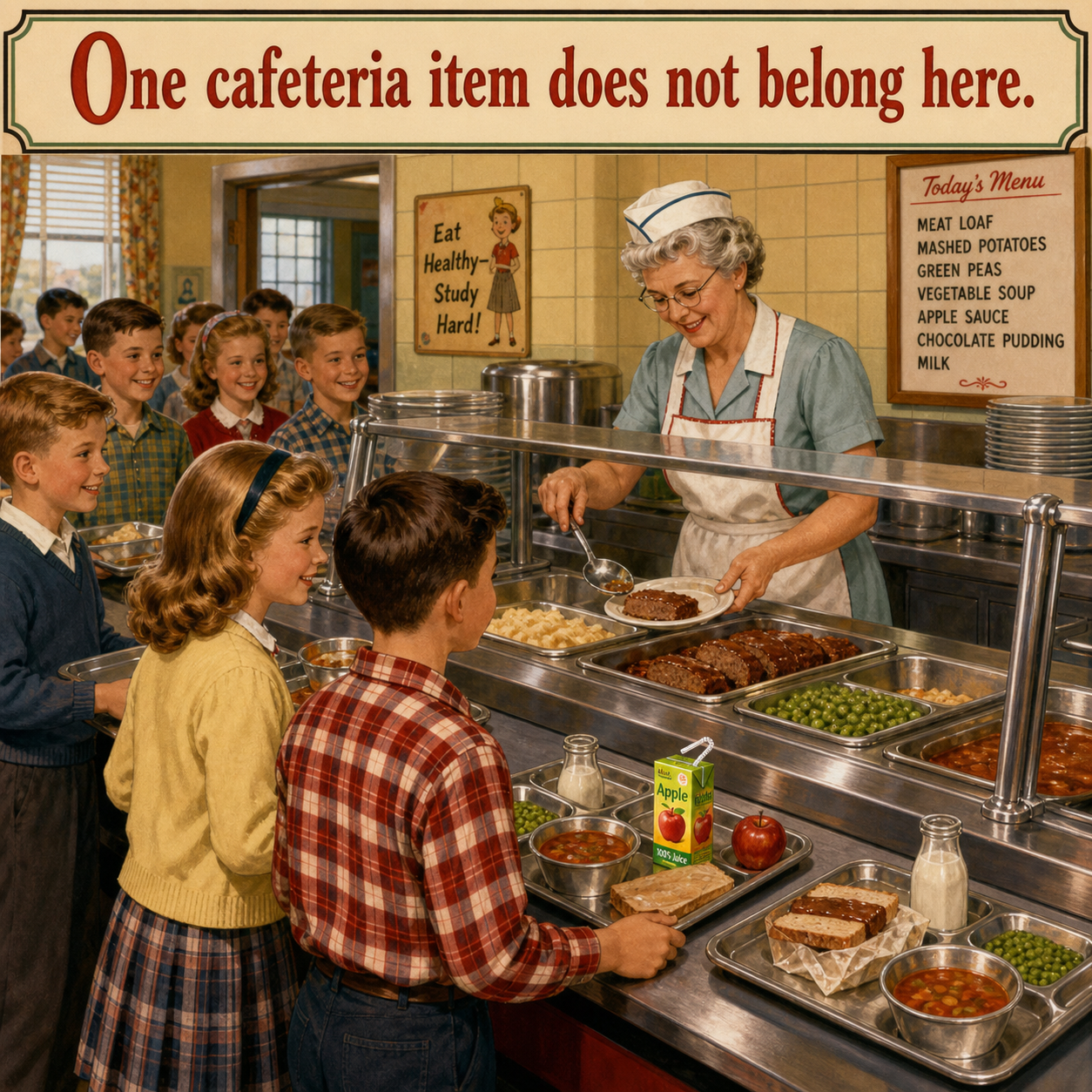 Answer: What Does Not Belong in the School Cafeteria
