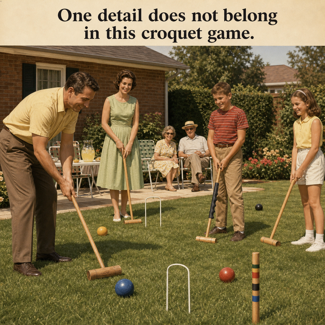 Answer: What Does Not Belong in the Croquet Game?