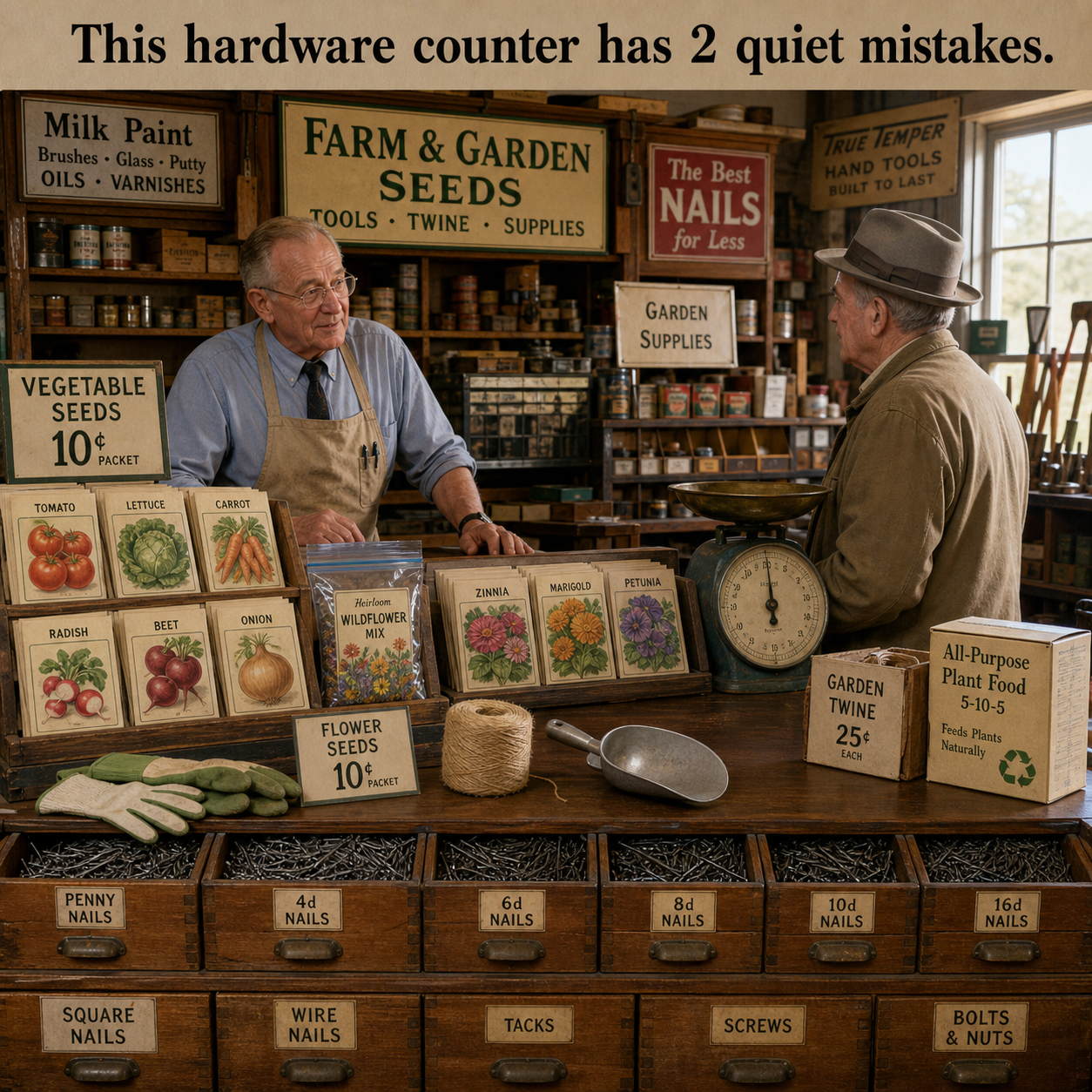 Answer: Two Modern Mistakes at the Seed Counter