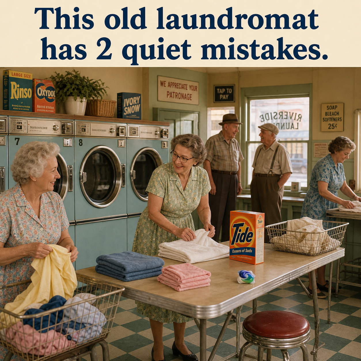 Answer: Two Modern Mistakes in the Laundromat