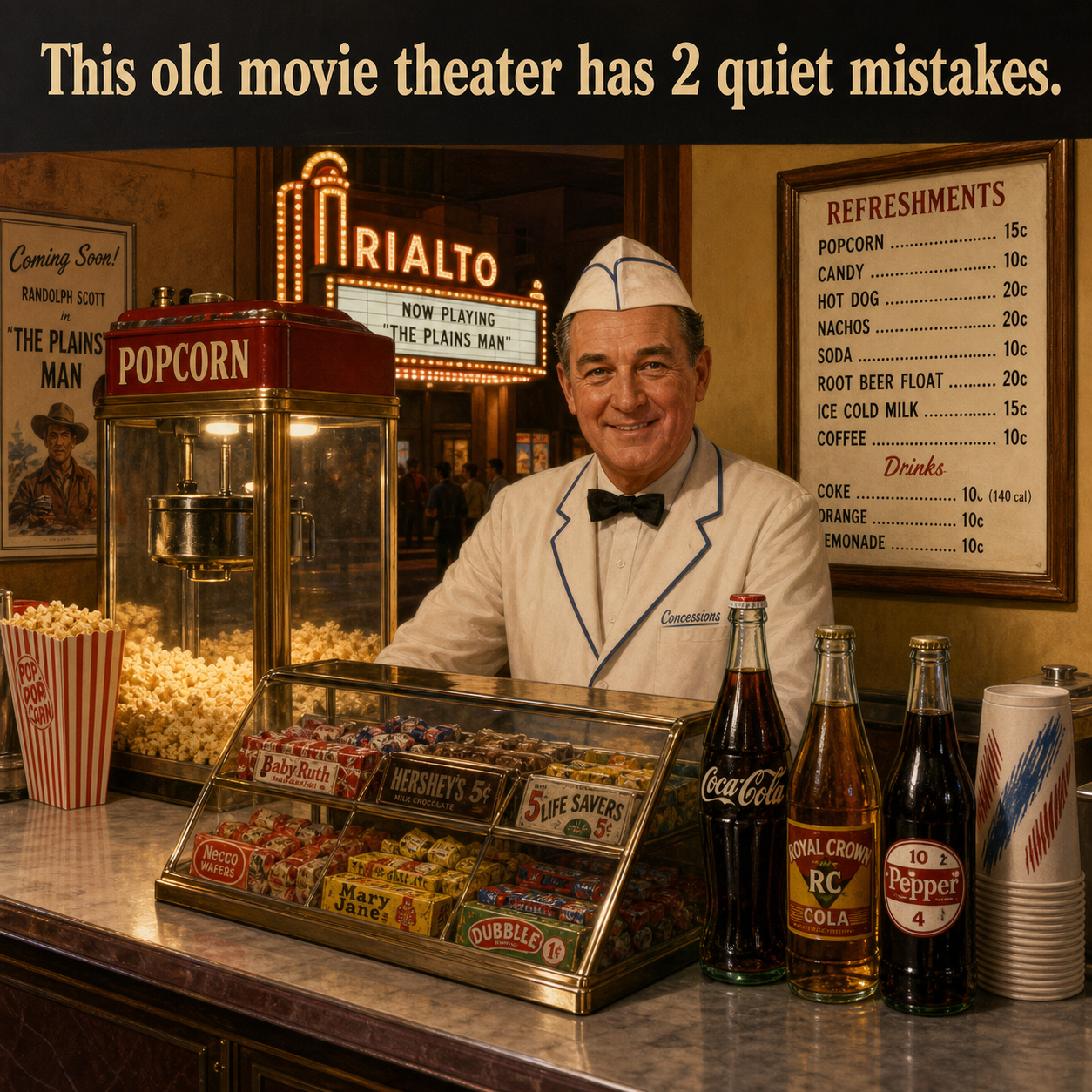 Answer: Two Modern Mistakes at the Movie Theater