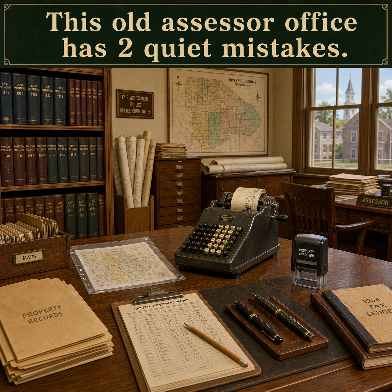 Answer: Two Modern Details in the Tax Assessor Office