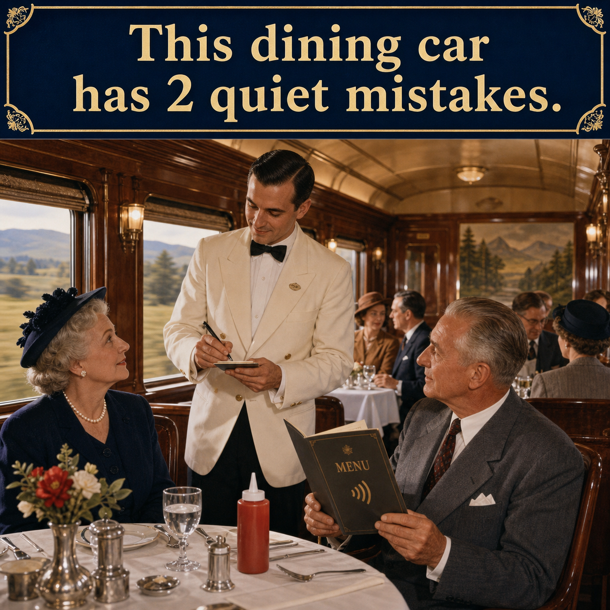 Answer: Two Train Dining Car Mistakes