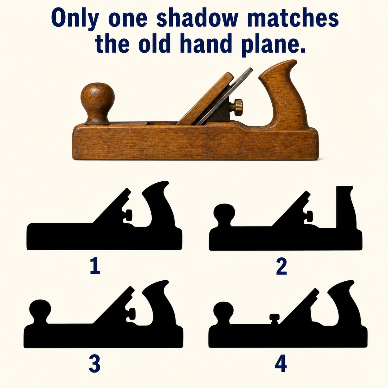 Answer: Which Shadow Matches the Old Hand Plane?