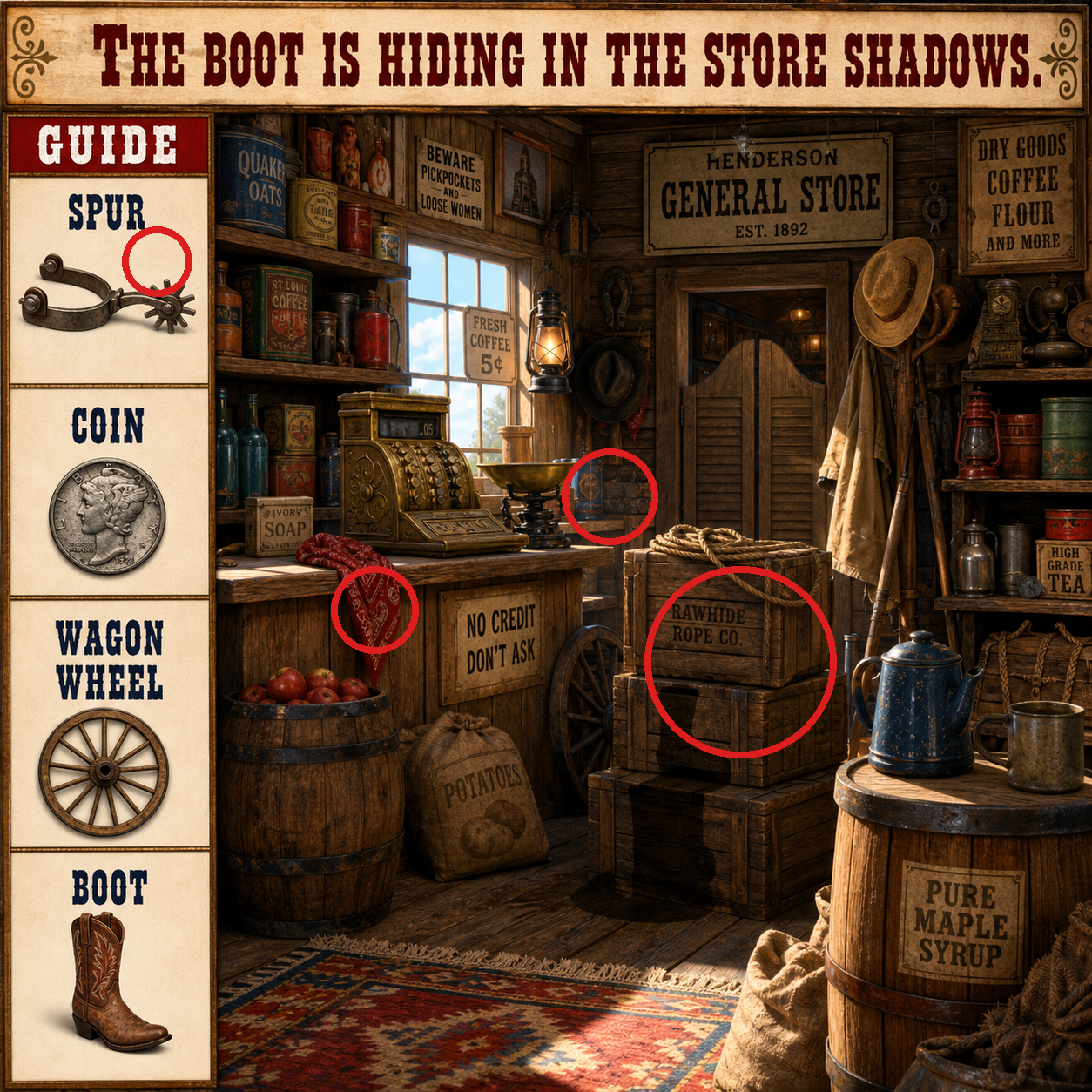 Answer: The Boot in the General Store Puzzle answer image