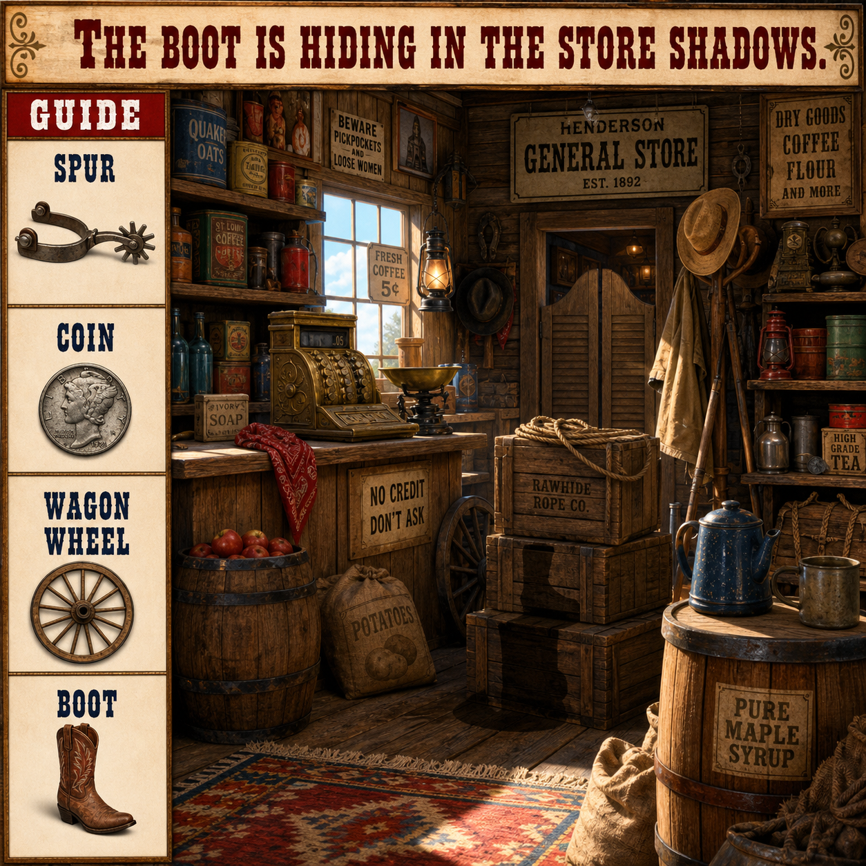 Answer: The Boot in the General Store Puzzle