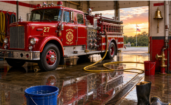 Answer: Four Hidden Objects in the Firehouse Wash Bay