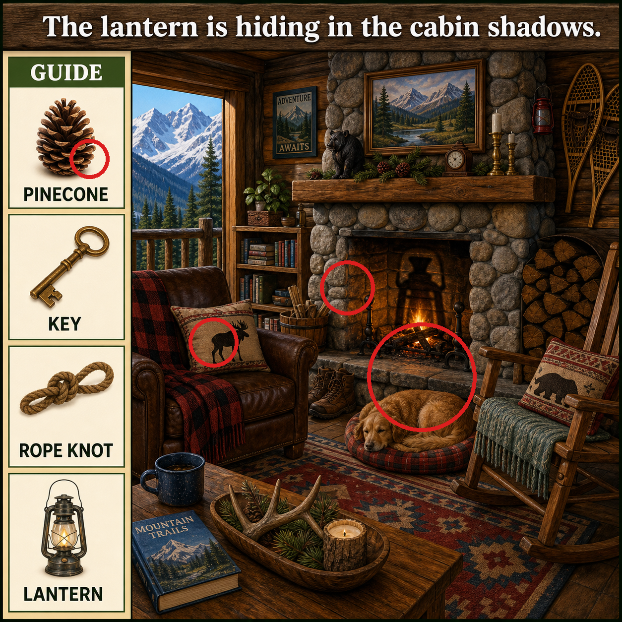 Answer: The Lantern in the Mountain Cabin Puzzle answer image