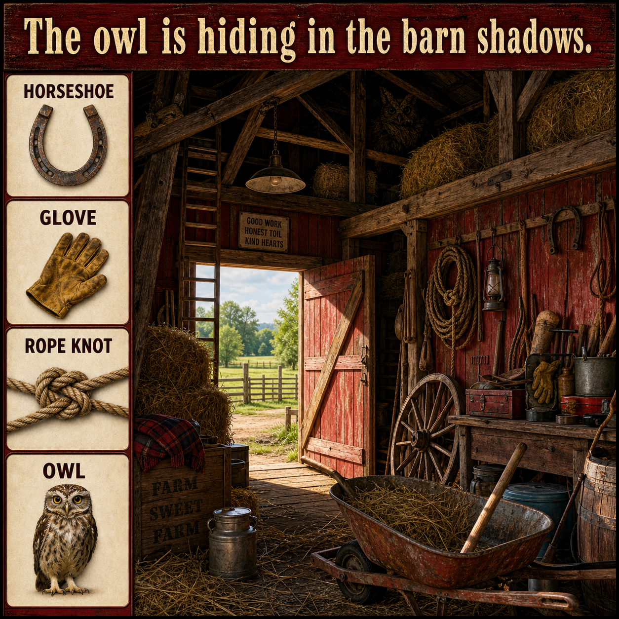 Answer: The Owl in the Old Barn Puzzle