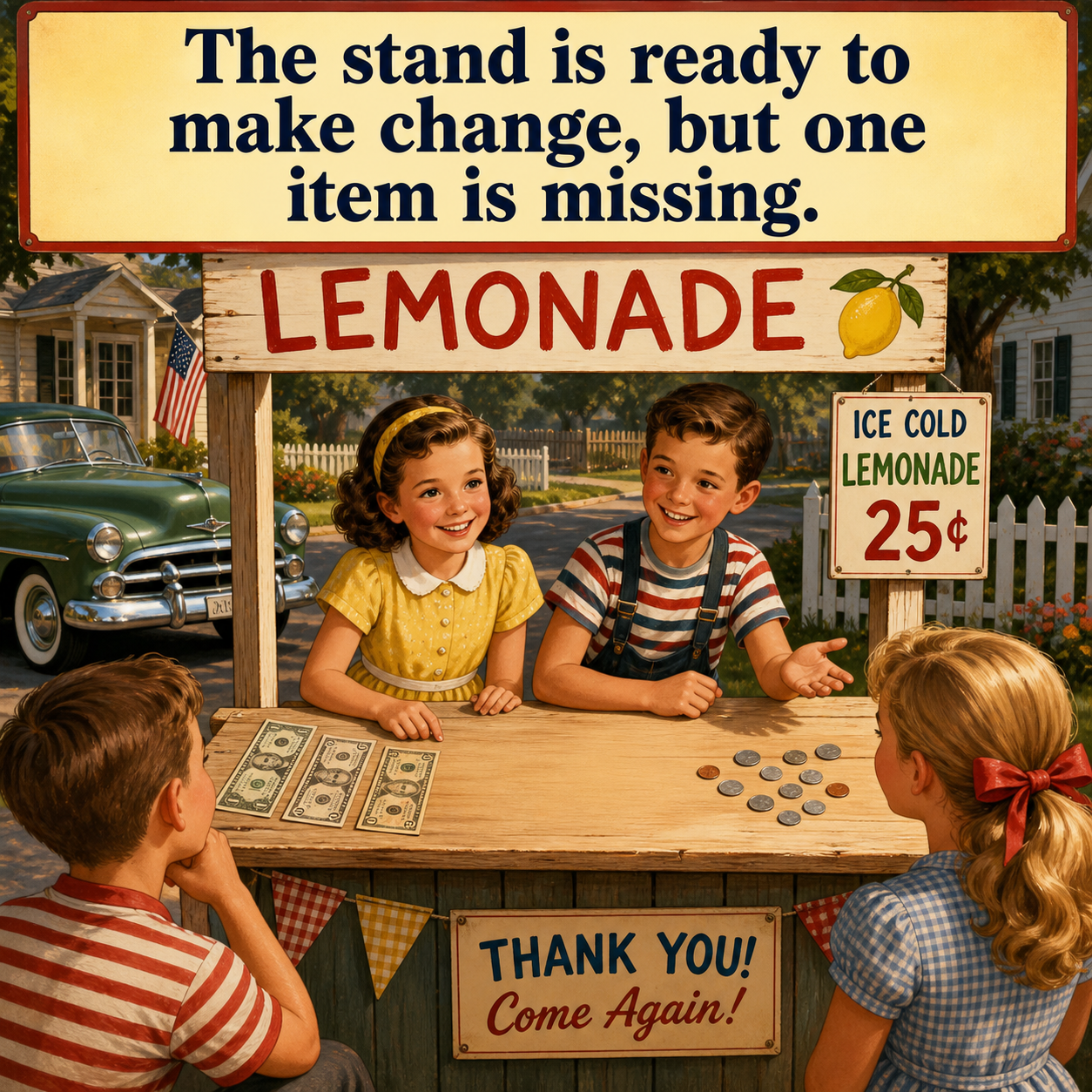 Answer: What Is Missing from the Lemonade Stand