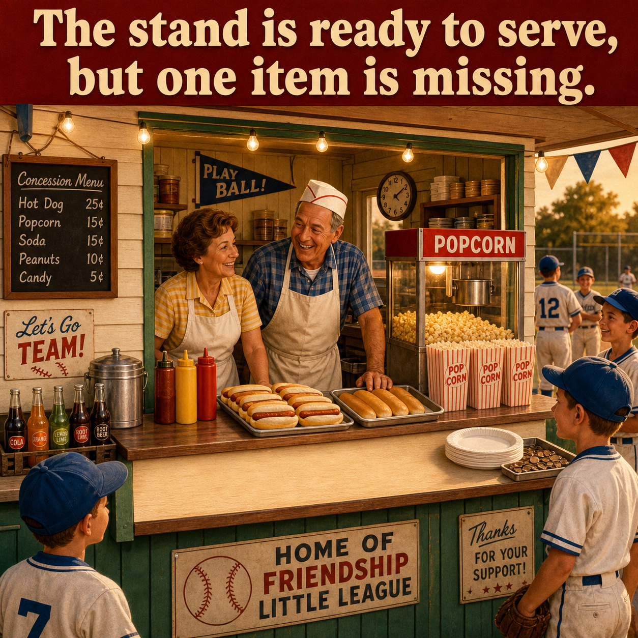 Answer: What Is Missing from the Little League Concession Stand
