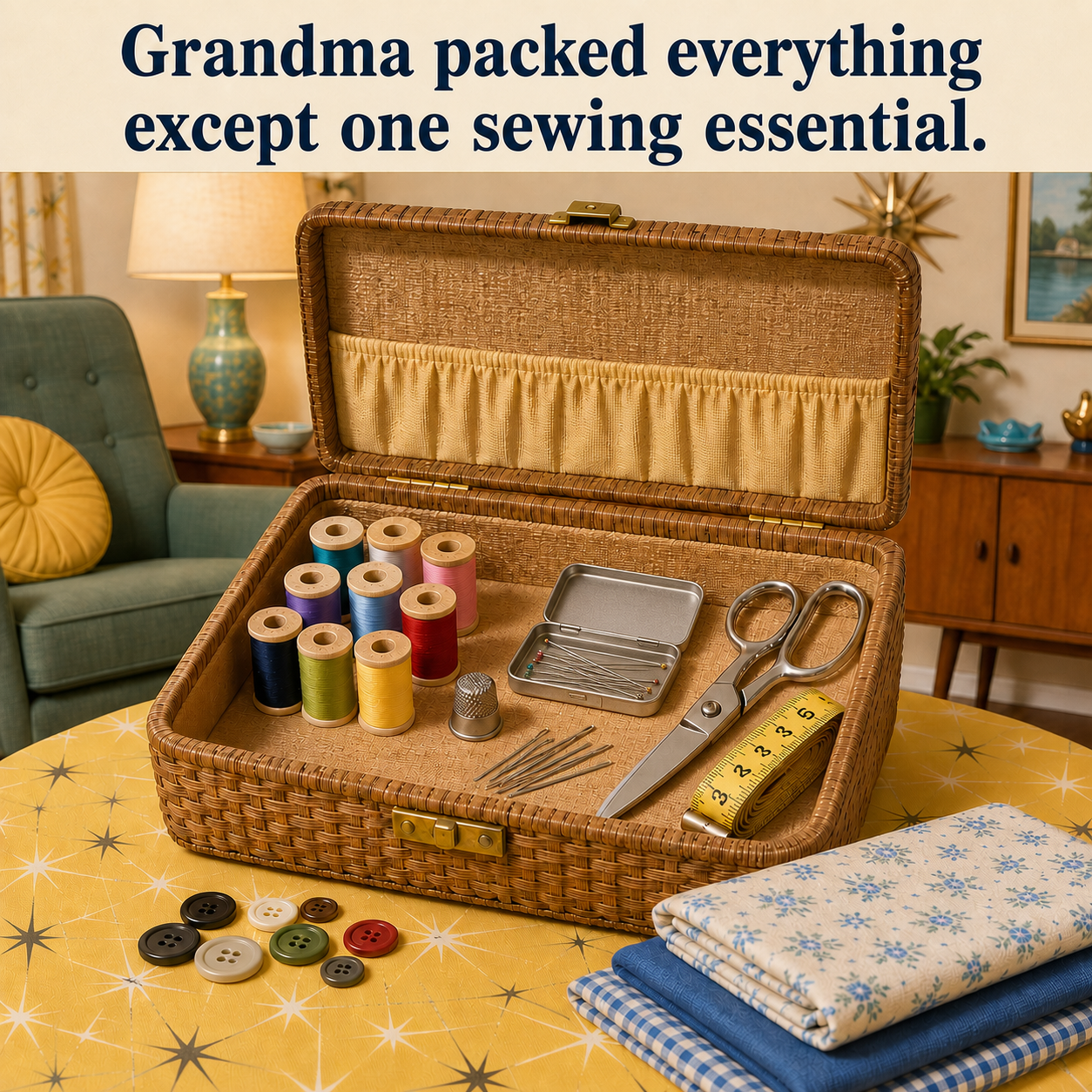Answer: What Is Missing from Grandma's Sewing Basket?