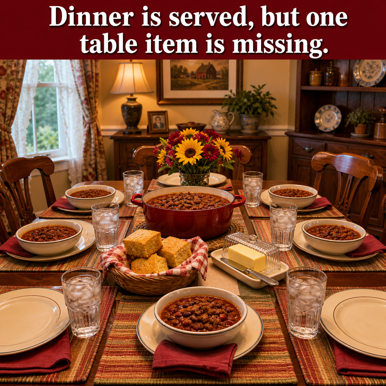 Answer: What Is Missing from the Chili Supper