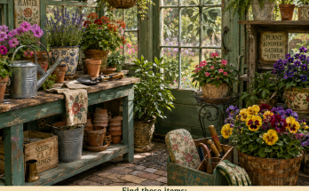 Answer: The Butterfly in the Vintage Greenhouse