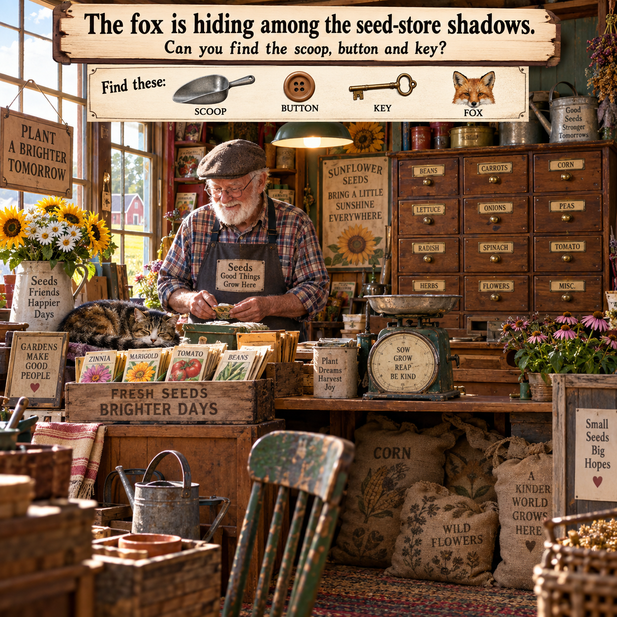 Answer: The Fox in the Vintage Seed Store