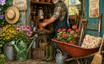 Answer: The Frog in the Vintage Garden Shed