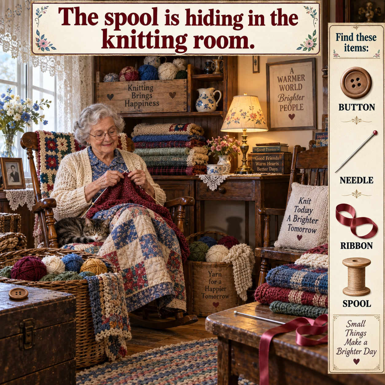 Answer: Hidden Spool in the 1940s Knitting Room
