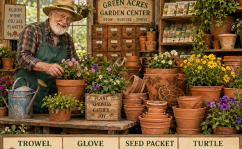 Answer: The Turtle in the Vintage Garden Center
