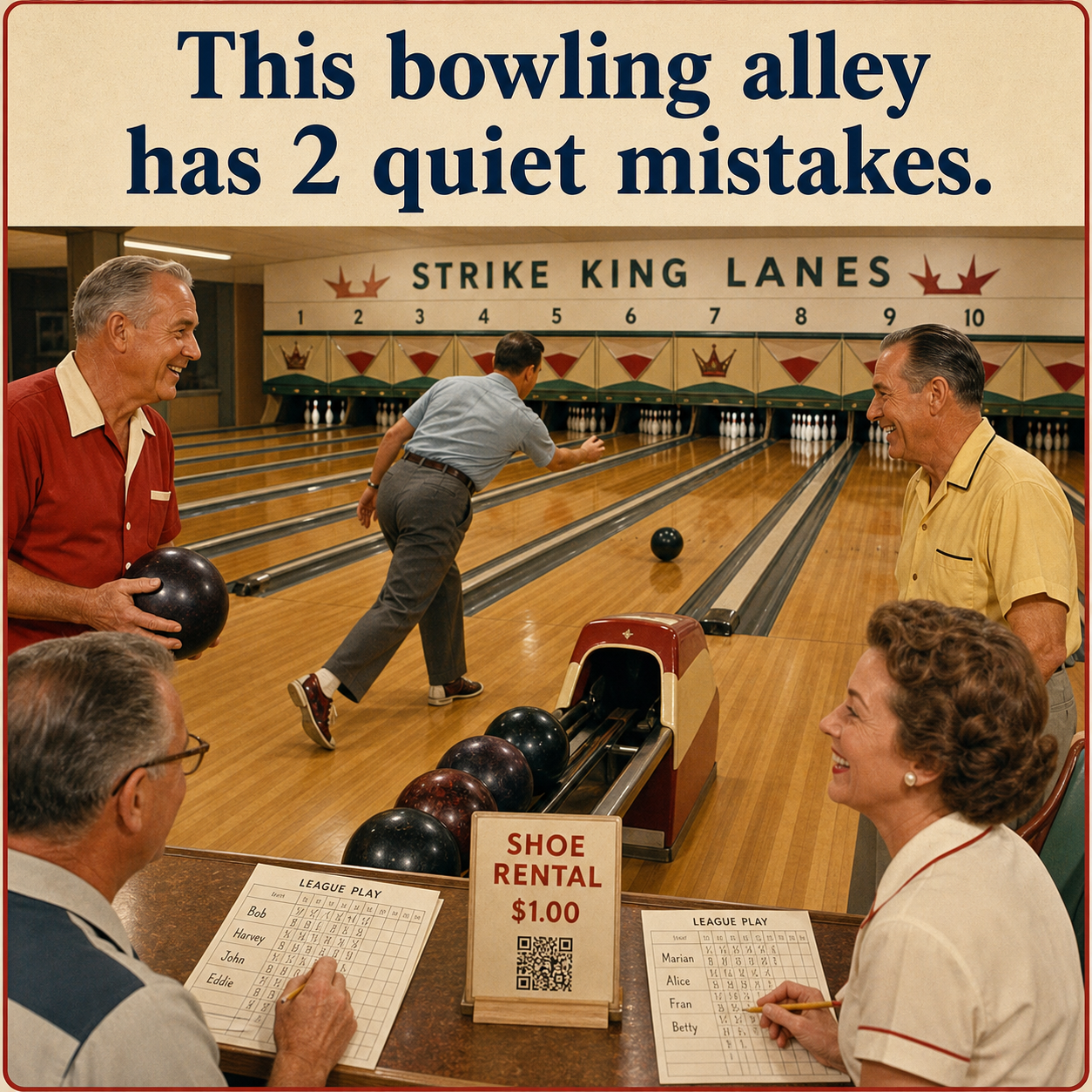 Answer: Two Mistakes in the Bowling Alley