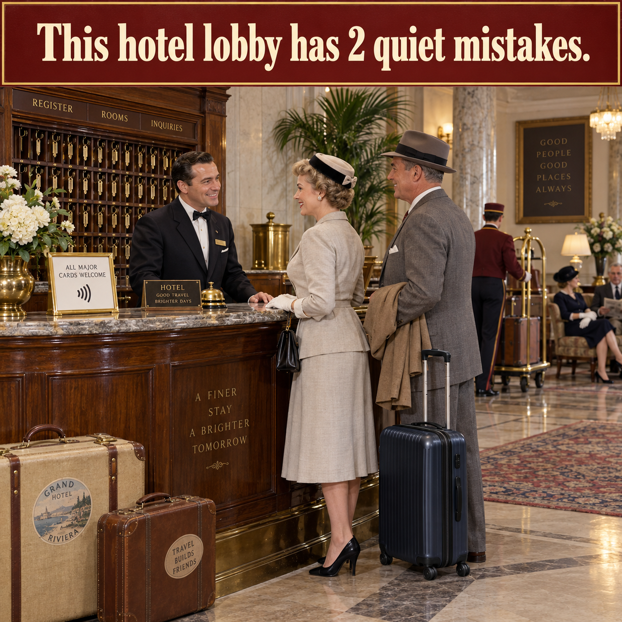 Answer: Two Hotel Lobby Mistakes