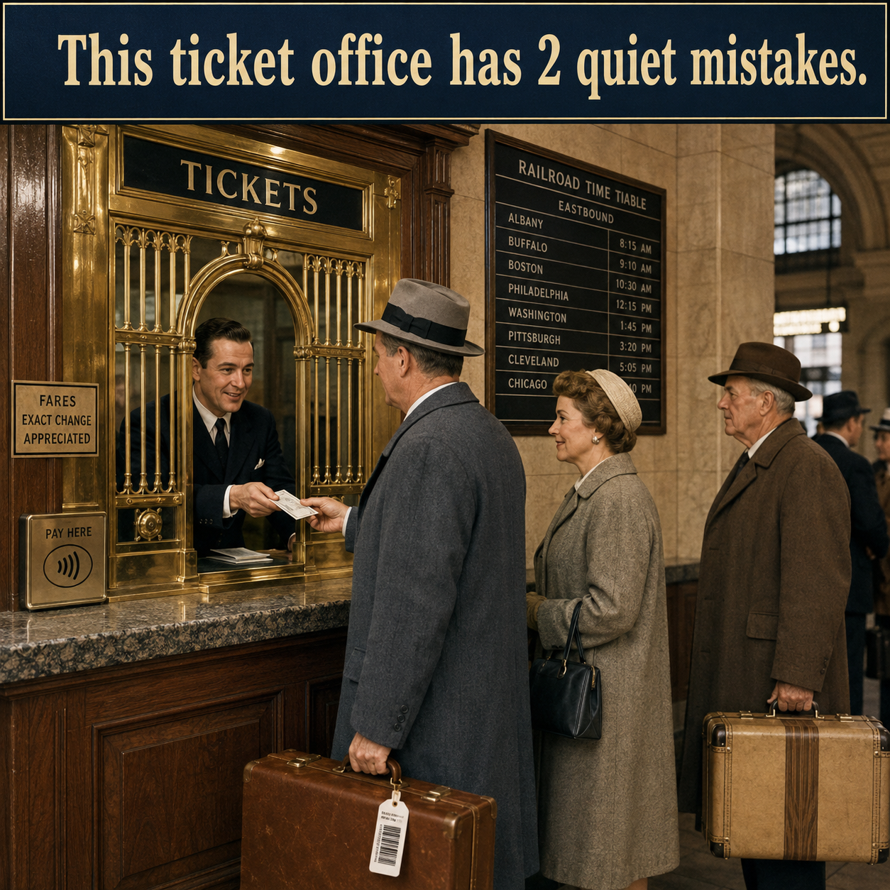 Answer: Two Train Ticket Office Mistakes