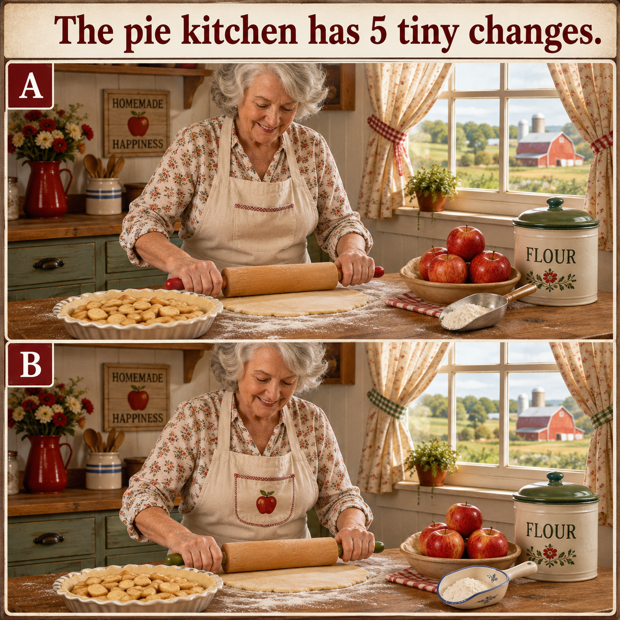 Answer: Five Apple-Pie Kitchen Differences